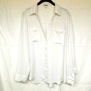 Express White Sheer Blouse